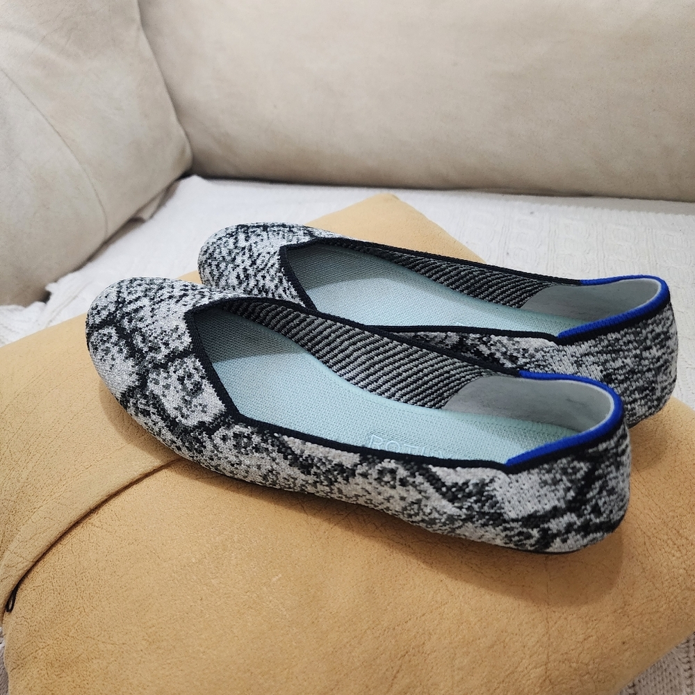 Rothy's Black and White Python Pattern Flats - image 2